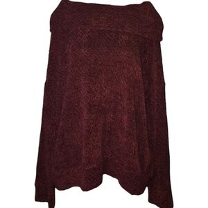 NWT Wasabi+Mint Furry Fleece Cowl Neck Long Sleeve Sweater